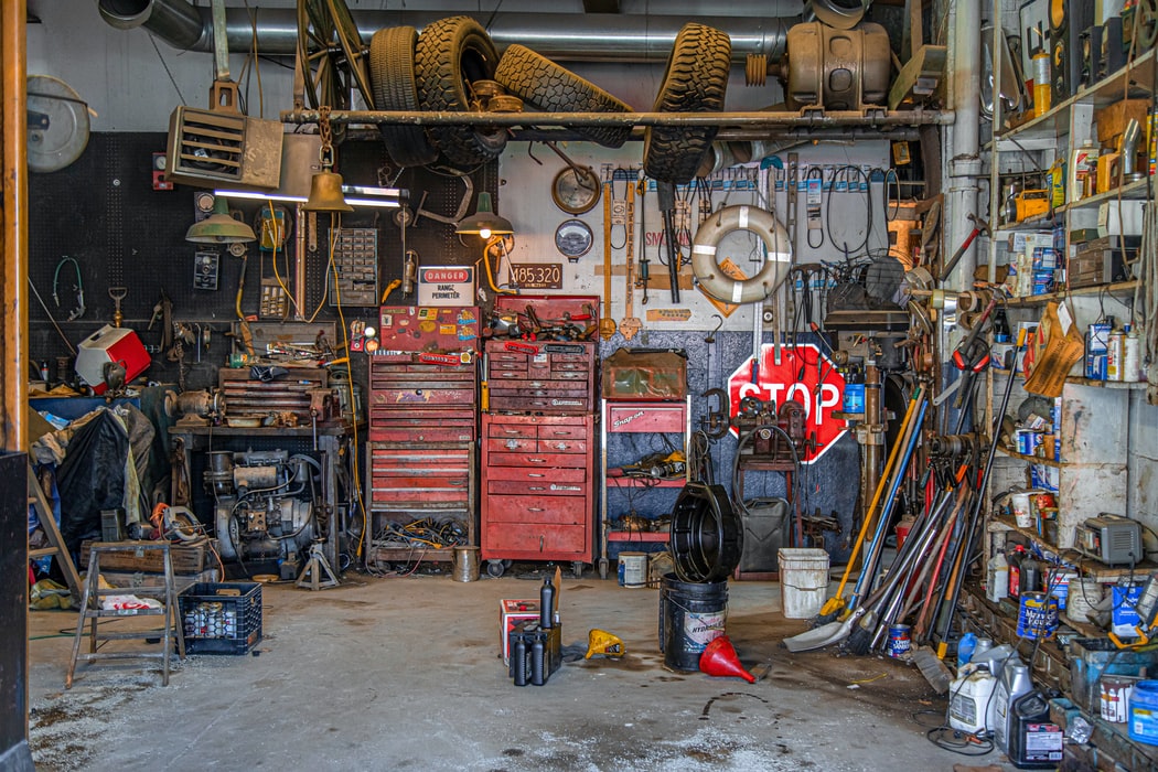 organizing a garage