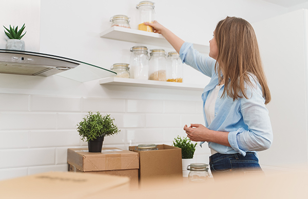 Grabbing Jar from Kitchen Pantry